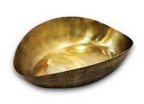 Bread Basket  Engraved Brass