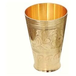 Lassi Glass  Brass Engraved