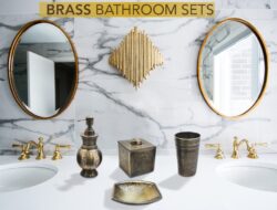 Bath Set Brass With Engraving