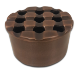9 Holes Wind Proof Ash Tray Brass Round