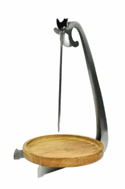 BBQ Grill SS With Wood Base