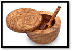 Olive Wood Bowl With Lid