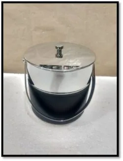 Ice Bucket SS with Black PU