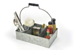 Condiment Holder/Table Caddy Galvanised Iron