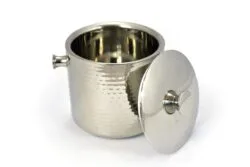 Ice Bucket SS Hammered With Lid