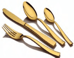Cutlery Gold Finish