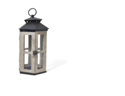 Candle Lantern with wood and glass