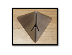 Buffet Tag Holder SS  Pyramid Shape