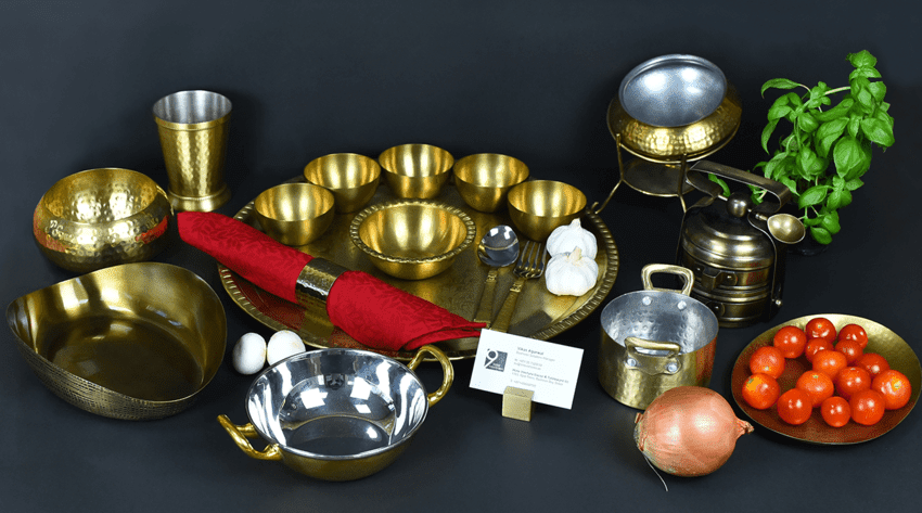 Brass Tableware in Restaurants