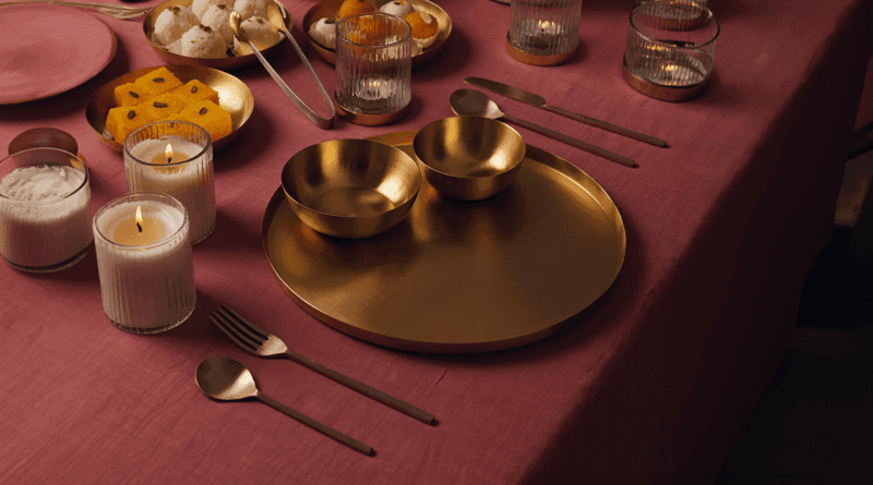 Brass dinnerware hotsell